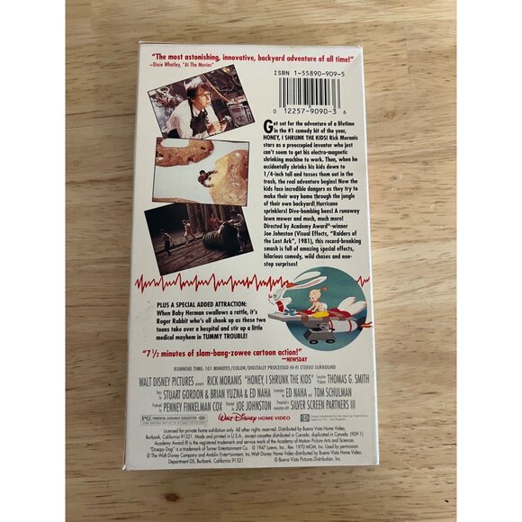 Walt Disney Honey I Shrunk The Kids VHS Vintage 1989 Comedy Movie - Picture 4 of 4